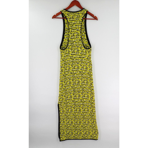 Rag & Bone Midi Dress Womens Medium Yellow Viola Boucle Chunky Knit Sleeveless - Picture 8 of 16